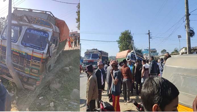 बडैपुरमा ट्रकको ठक्करबाट पैदल यात्रीको मृत्यु